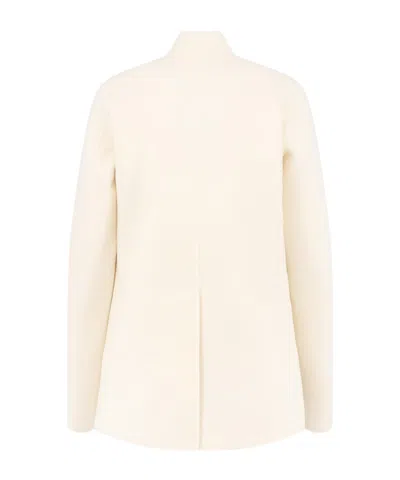 Aspesi Button-fastening High-neck Jacket In White