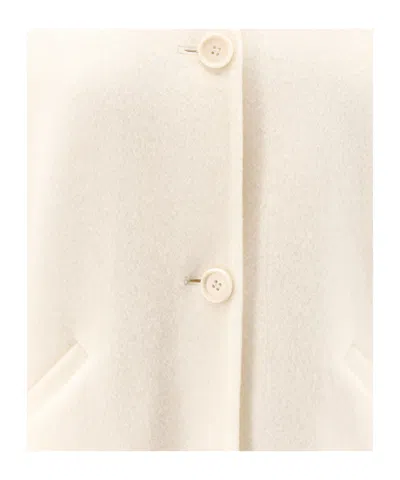 Aspesi Button-fastening High-neck Jacket In White