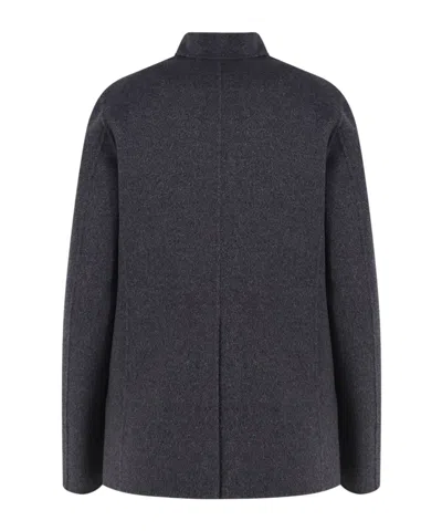 Aspesi Single-breasted Wool Casual Jacket In Black