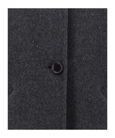 Aspesi Single-breasted Wool Casual Jacket In Black