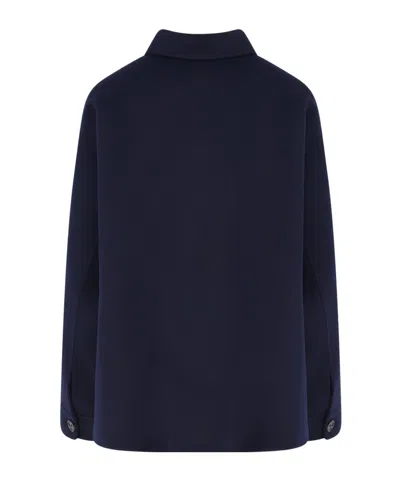 Aspesi Button-fastening Long-sleeve Jacket In Blue