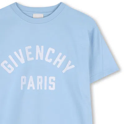Givenchy Logo-embroidered T-shirt In Blue