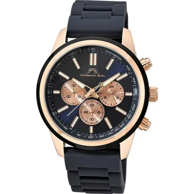 Porsamo Bleu Logan Chronograph Silicone Strap Watch In Multi
