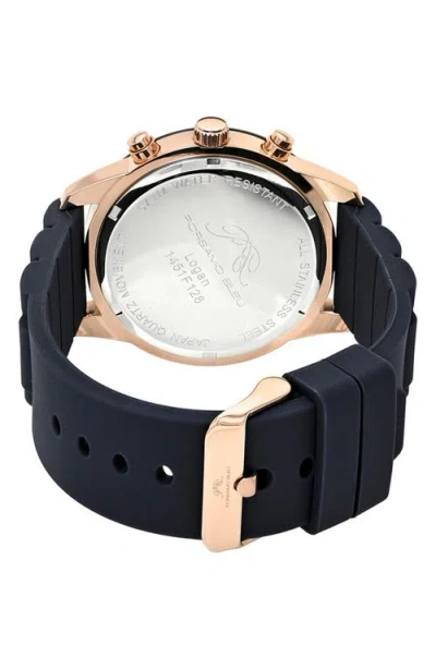 Porsamo Bleu Logan Chronograph Silicone Strap Watch In Multi