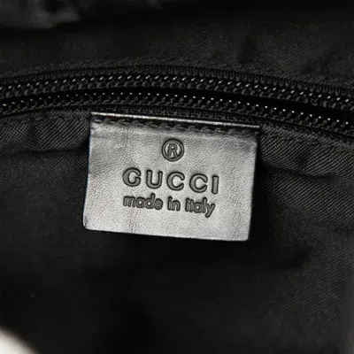 Pre-owned Gucci Black Canvas Leather Backpack ()
