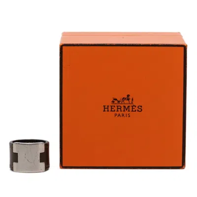 Pre-owned Hermes Leather Band Ring ()