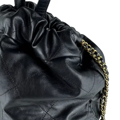 Pre-owned Chanel Black Leather Backpack ()