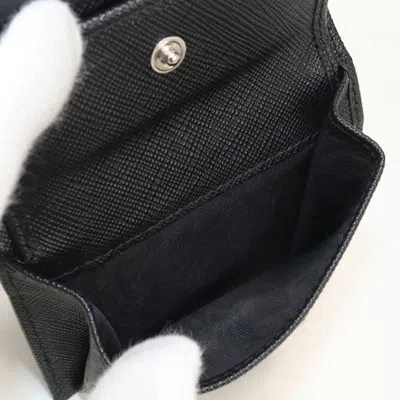 Pre-owned Prada Black Leather Wallet (bi-fold) ()