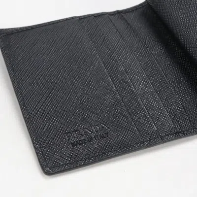 Pre-owned Prada Black Leather Wallet (bi-fold) ()
