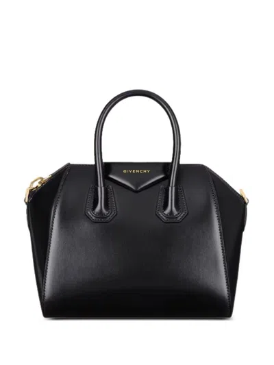 Givenchy Antigona Glossed Leather Top Handle Bag In Brown