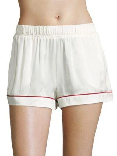 Shop Asceno Silk Pajama Shorts In Rio Edged