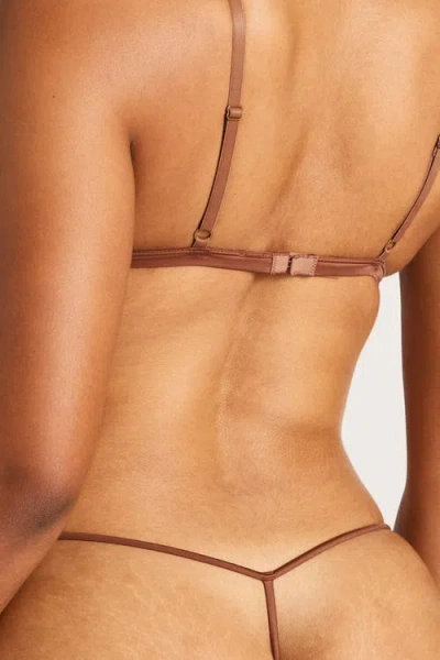 Negative Underwear Glacé String Thong In Brown