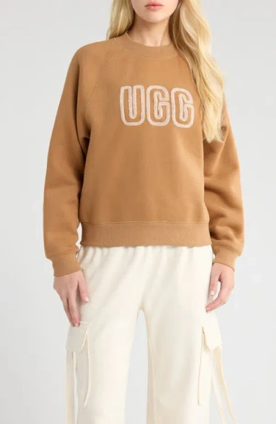 Ugg Logo Sweatshirt In Brown