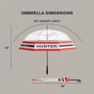 Hunter Classic Stripe Bubble Umbrella In White