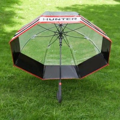 Hunter Classic Stripe Bubble Umbrella In White