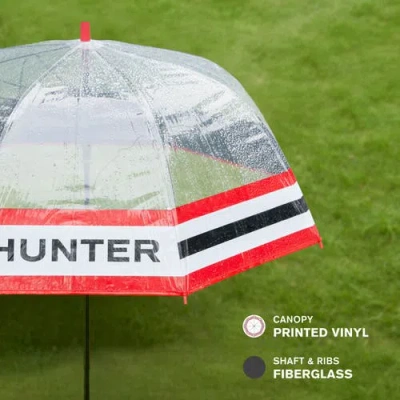 Hunter Classic Stripe Bubble Umbrella In White
