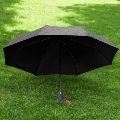 Hunter Double Sided Compact Umbrella In Gray