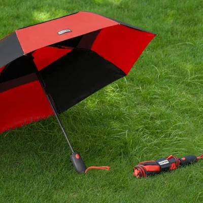 Hunter Vented Compact Umbrella In Black