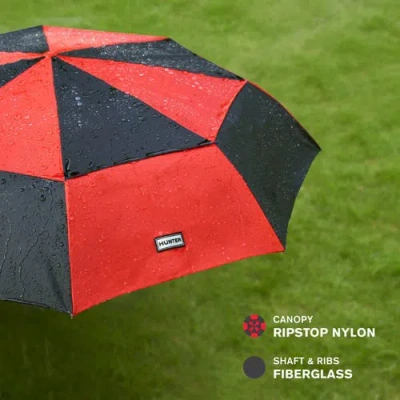 Hunter Vented Compact Umbrella In Black