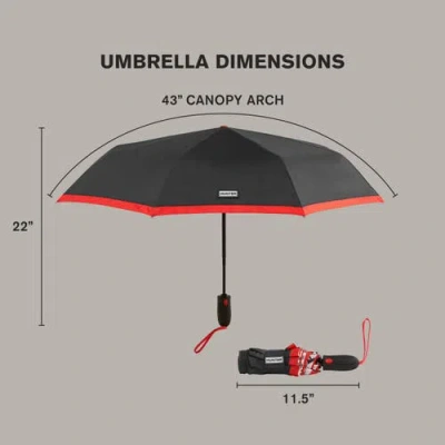 Hunter Double Sided Compact Umbrella In Black