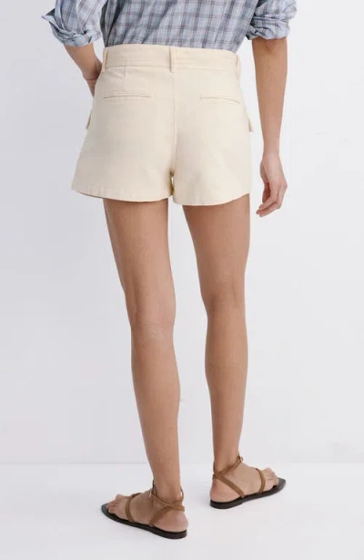Mango Aria Cotton Drawstring Shorts In Neutral