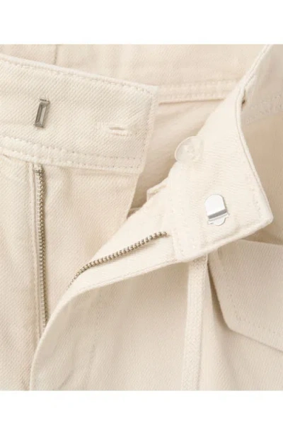 Mango Aria Cotton Drawstring Shorts In Neutral