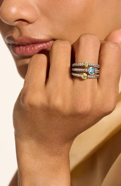 John Hardy Sterling Silver Heishi Gemstone Ring In Metallic