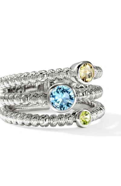 John Hardy Sterling Silver Heishi Gemstone Ring In Metallic