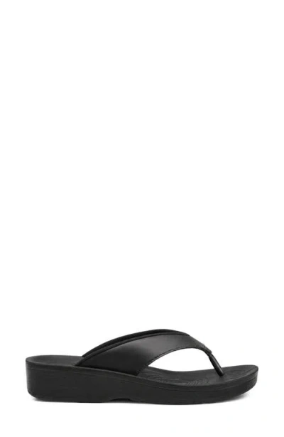 Aerothotic Fallon Flip Flop In Black