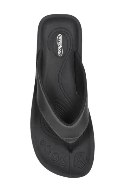 Aerothotic Fallon Flip Flop In Black