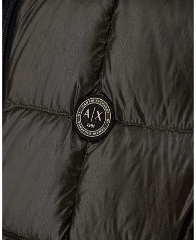 Armani Exchange Down Jacket Nylon With Down Feather Padding In Black