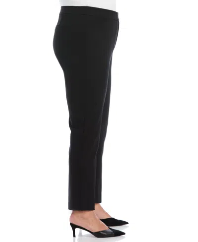 Rafaella Plus Size Ankle Straight Pants In Black