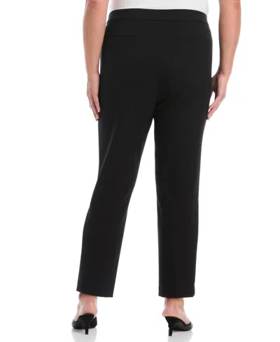 Rafaella Plus Size Ankle Straight Pants In Black