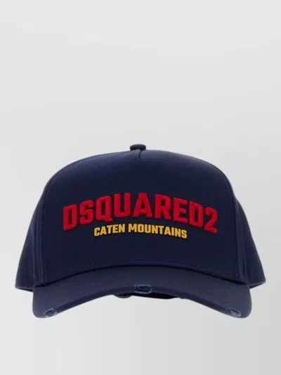 Dsquared2 Cotton Baseball Cap In Blue