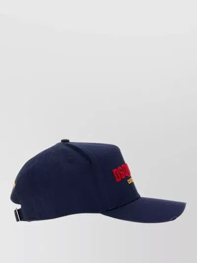 Dsquared2 Cotton Baseball Cap In Blue