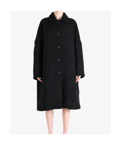 Casey Casey Long-sleeved Coat In Black