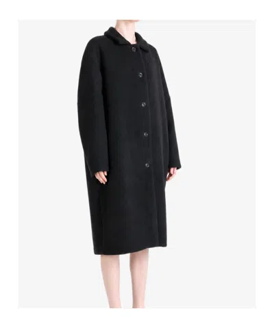 Casey Casey Long-sleeved Coat In Black