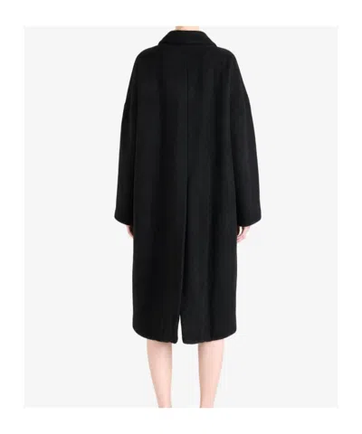 Casey Casey Long-sleeved Coat In Black