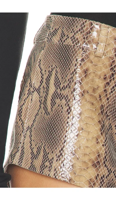 Mimchik Leather Mini Short In Multi