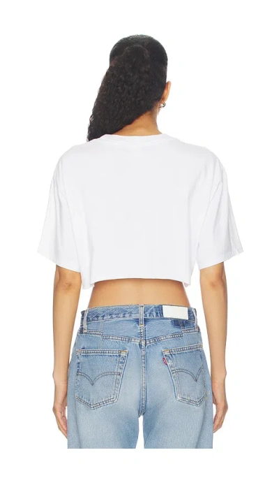 Re/done White 90s Cropped Easy T-shirt In White