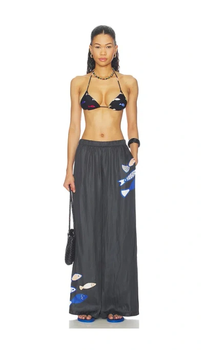 Weworewhat Pull On Adjustable Leg Pant In Black