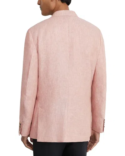 Reiss Atlantic Notch Linen Formal Jacket In Pink