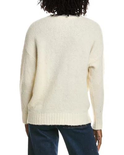 Officine Generale Violette Perforated Wool & Alpaca-blend Pullover In White