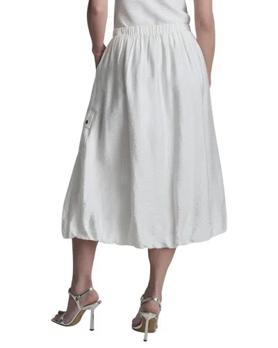 Dkny Pull-on Bubble Hem Cargo Pocket Skirt In White