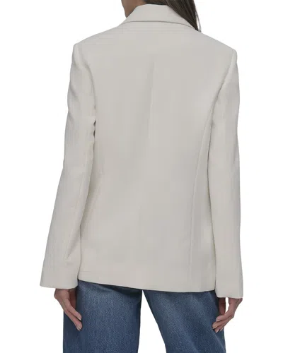 Dkny Logo Patch Blazer In White