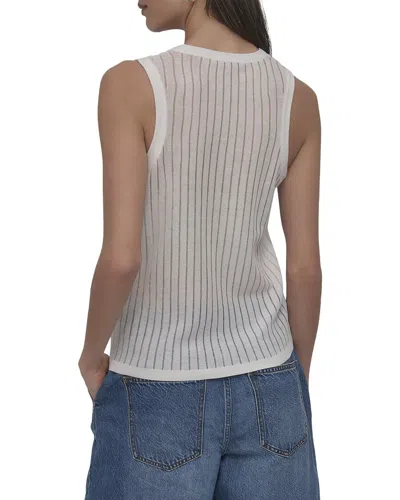 Dkny Dropstitch Tank In White