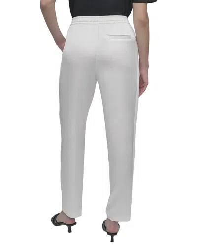 Dkny Pull-on Side Stitch Track Pant In White