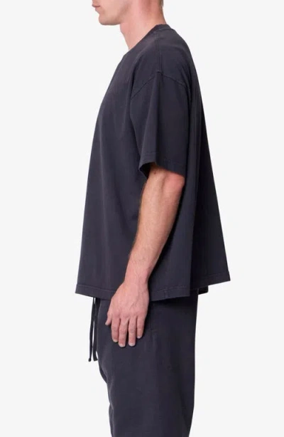 Mnml Heavy Basic Boxy Cotton T-shirt In Washed Black