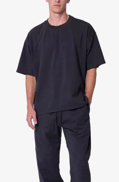 Mnml Heavy Basic Boxy Cotton T-shirt In Washed Black
