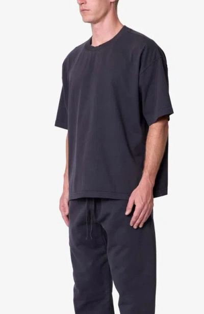 Mnml Heavy Basic Boxy Cotton T-shirt In Washed Black